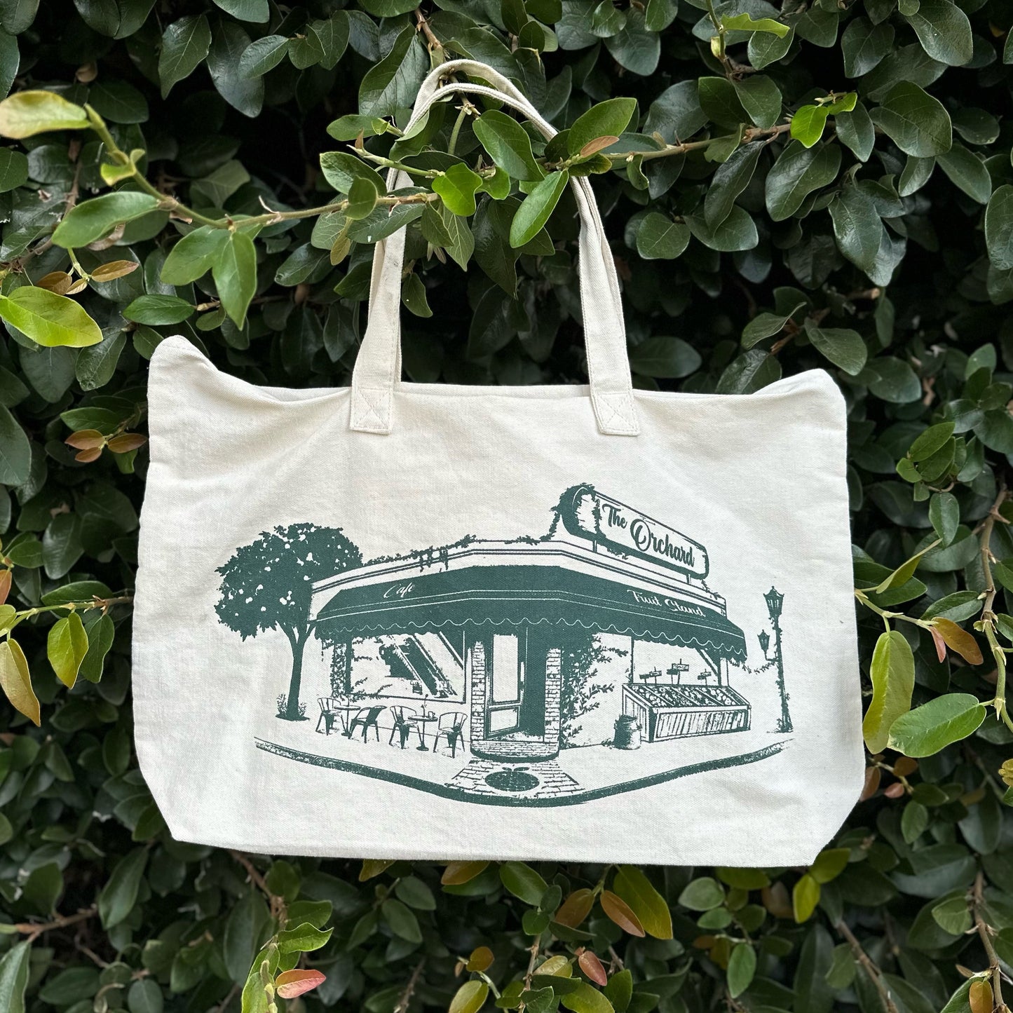 Cafe & Fruit Stand Oversized Tote Bag